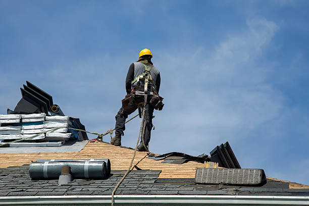 Professional Roofing technician working in Saranac Lake, NY